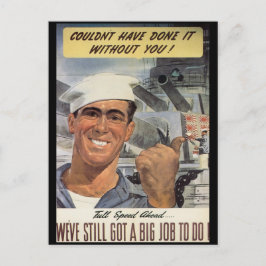 Carte Postale Un grand travail à faire la Seconde Guerre mondial