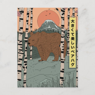 Carte Postale Un gros câlin d'ours magnifique