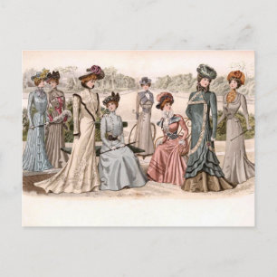 Carte Postale Un groupe de femmes édouardiennes mode Vintage