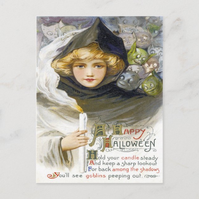 Carte Postale Un Hallowe'en heureux (Devant)