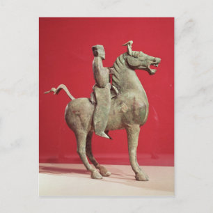 Carte Postale Un homme à cheval de Wu-wei, Kansu