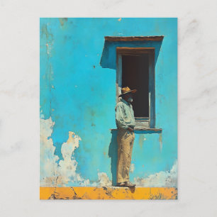 Carte Postale Un homme à l'ombre - Une scène cubaine rustique
