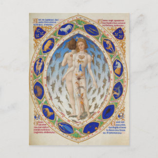 Carte Postale Un homme anatomique à Duke Berry's Très Riches Heu