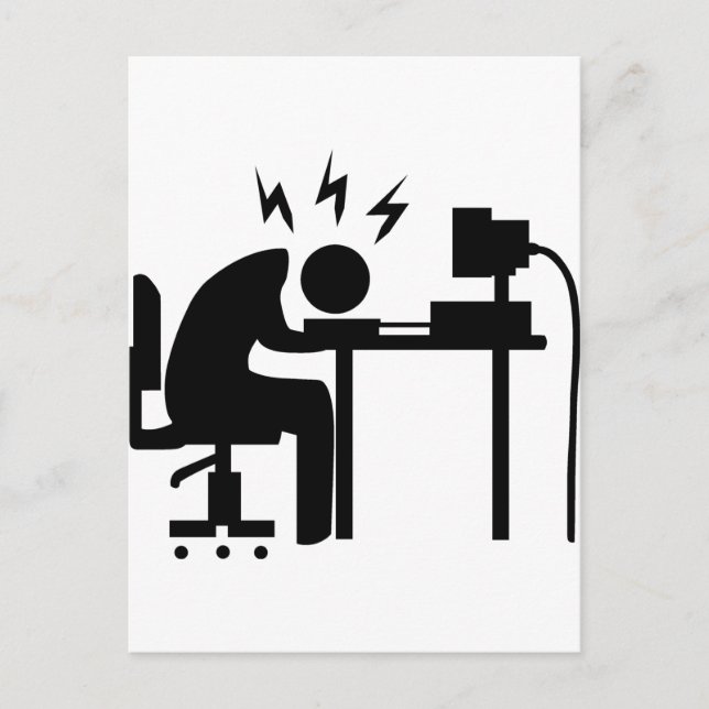 Carte Postale Un homme au travail (Devant)