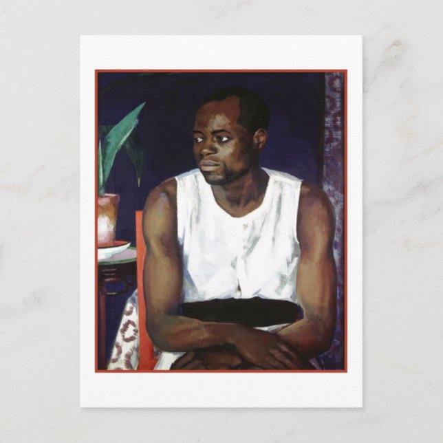 Carte Postale Un homme en blanc par Francis Cadell (Devant)