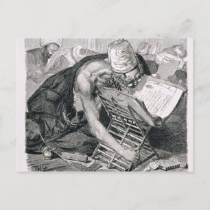 Carte Postale Un homme savant absorbé dans le Coran