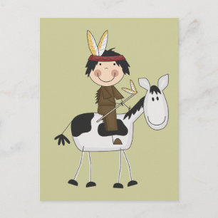 Carte Postale Un Indien en Cheval Tshirts et cadeaux