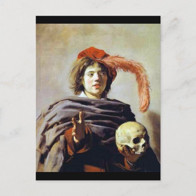 Carte Postale Un jeune homme au crâne (Devant)