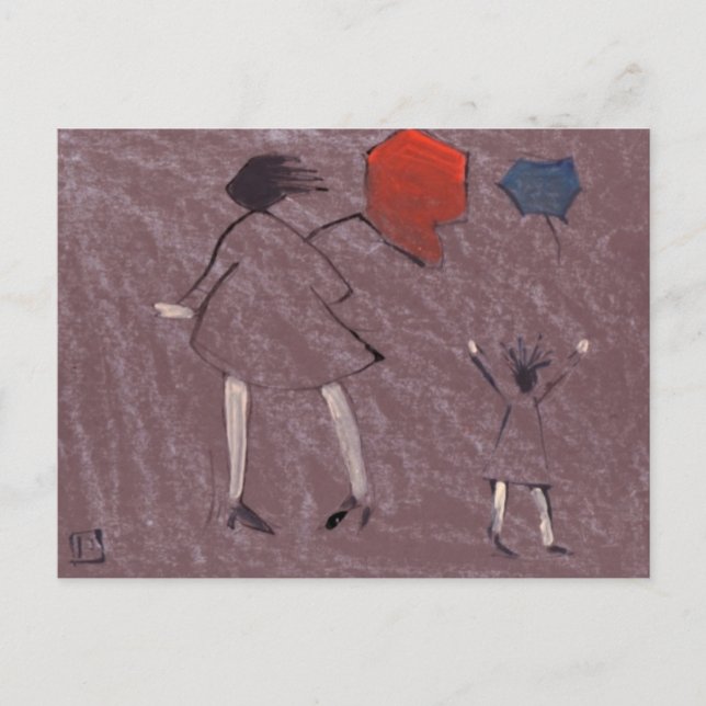 CARTE POSTALE UN JOUR DE VENT (Devant)