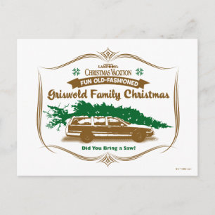 Carte Postale Un joyeux Noël à l'ancienne de la famille Griswold