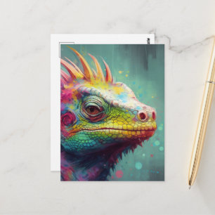 Carte Postale Un lézard coloré