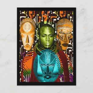 Carte Postale Un masque de bravoure