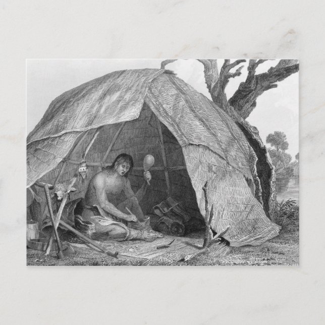 Carte Postale Un médecin indien qui concocte un pot de médicamen (Devant)