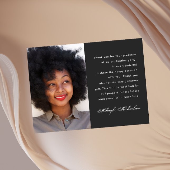 Carte Postale Un Merci de diplôme de  Charcoal Grey (Créateur téléchargé)