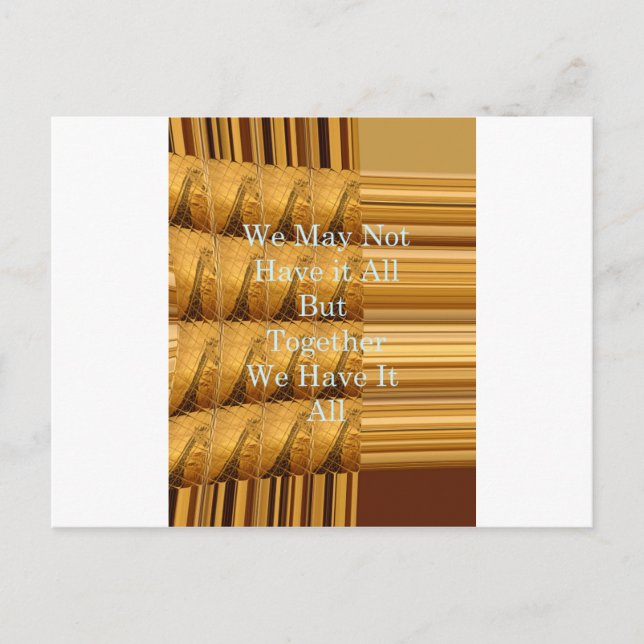 Carte Postale Un message inspirant avec la conception africaine  (Devant)