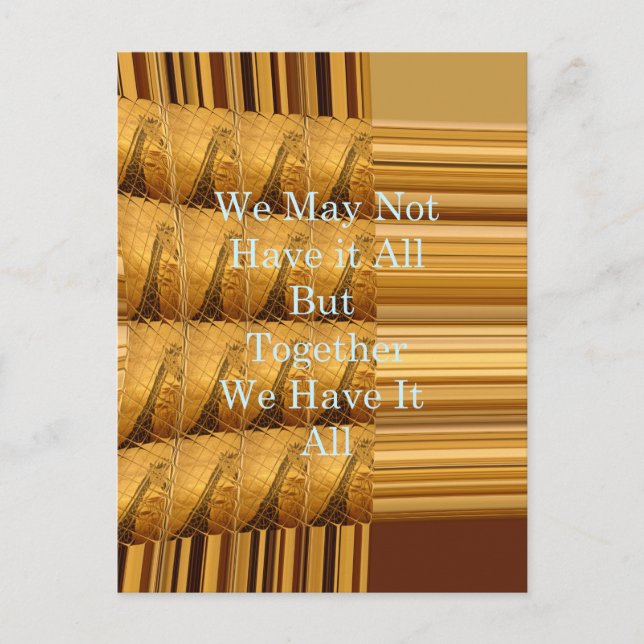 Carte Postale Un message inspirant avec la conception africaine  (Devant)