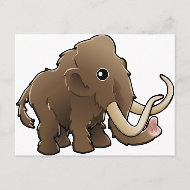 Carte Postale Un mignon mammouth laineux (Devant)