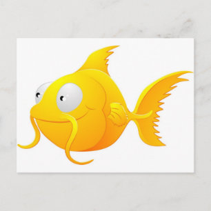 Carte Postale Un mignon poisson rouge adorable