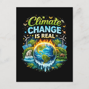 Carte Postale Un monde qui se réchauffe