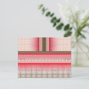 Carte Postale un motif de point de croix avec un arrière - plan 