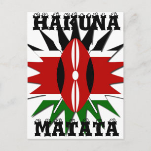 Carte Postale Un Motif kenyan dynamique : un art 18 étoiles