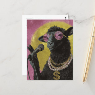 Carte Postale Un Mouton Noir Rocheux