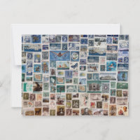 Un océan de timbres - Collection de timbres Collag