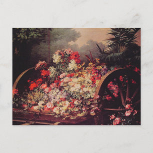 Carte Postale Un panier de fleurs