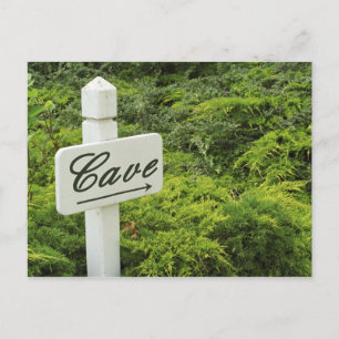 Carte Postale Un panneau indiquant la cave à vin (Cave) dans