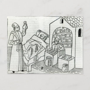 Carte Postale Un patient avec un médecin et un pharmacien