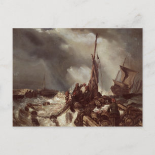 Carte Postale Un pêcheur tirant dans un filet, 1868