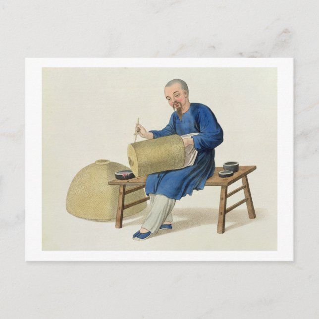 Carte Postale Un peintre lanterne, plaque 20 de 'Le costume de C (Devant)