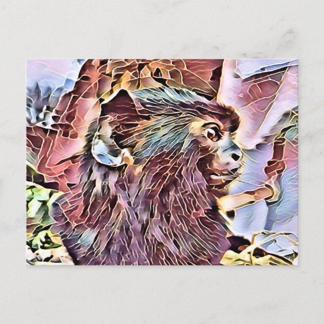 CARTE POSTALE UN PEU DE SINGE (Devant)