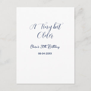 Carte Postale un peu plus vieux 30e anniversaire bleu marine ten
