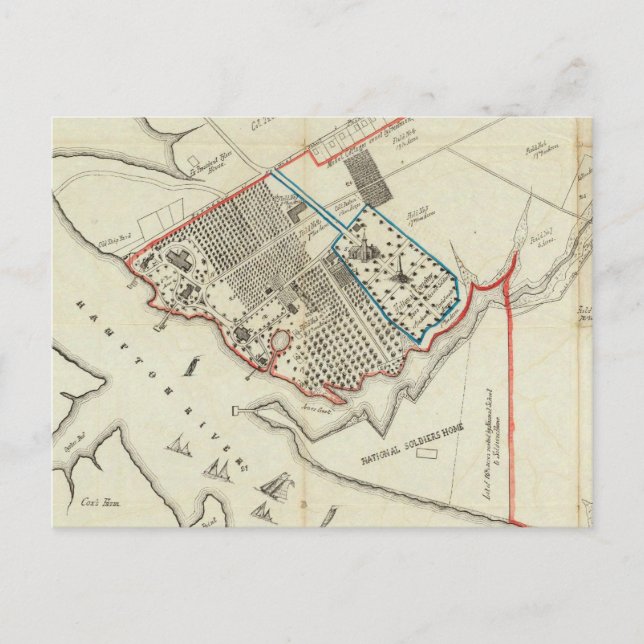 Carte Postale Un Plan De La Propriété Du Hampton Normal (Devant)