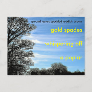 Carte Postale Un poème pour l'automne