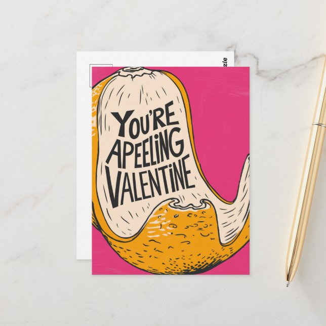 Carte Postale Un pop art amusant Valentine (Devant/Arrière en situation)