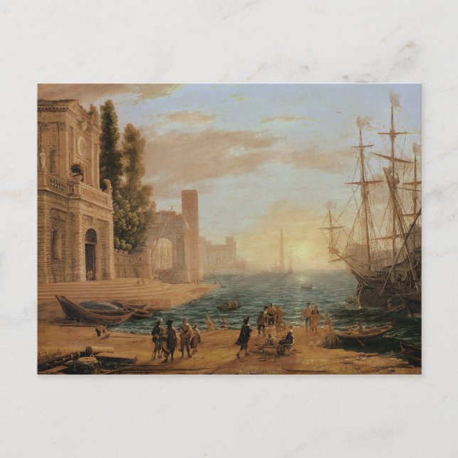 Carte Postale Un port maritime, 1639 (Devant)