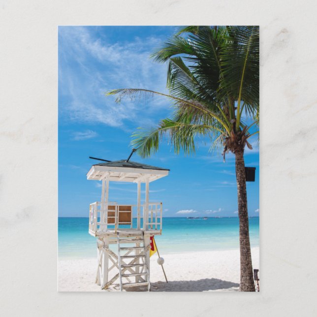 Carte Postale Un poste de sauvetage | White Beach, Boracay (Devant)