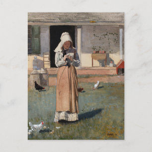 Carte Postale Un poulet malade   Winslow Homer