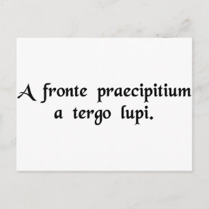 Carte Postale Un précipice devant, loups derrière