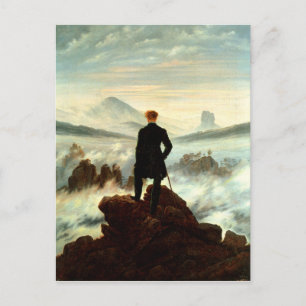 Carte Postale Un randonneur solitaire au-dessus des nuages