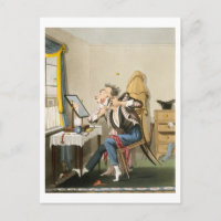 Un rasoir émoussé, pub. par Hunt, 1827 (eaux-forte