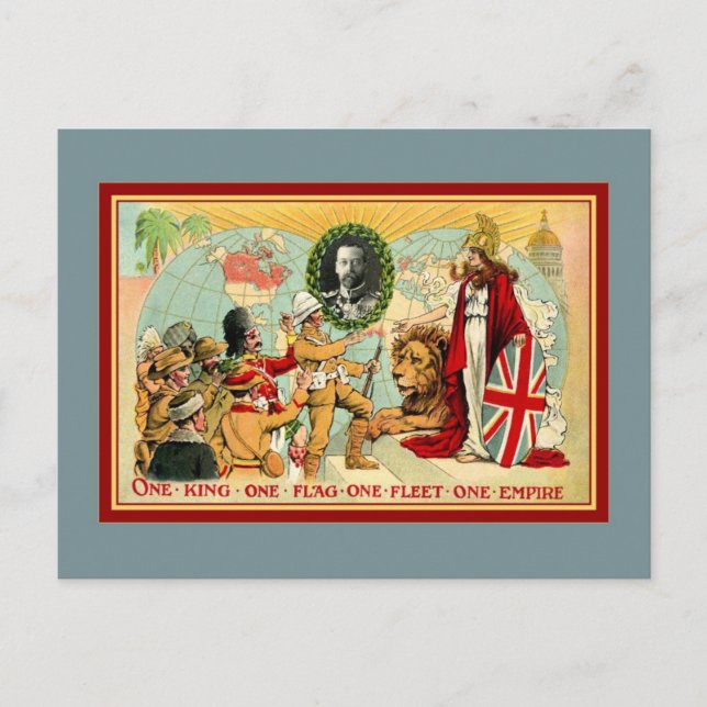 Carte Postale Un roi, un drapeau, une flotte, un empire (Devant)
