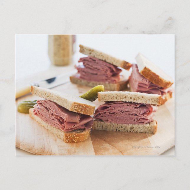 Carte Postale Un sandwich savoureux (Devant)