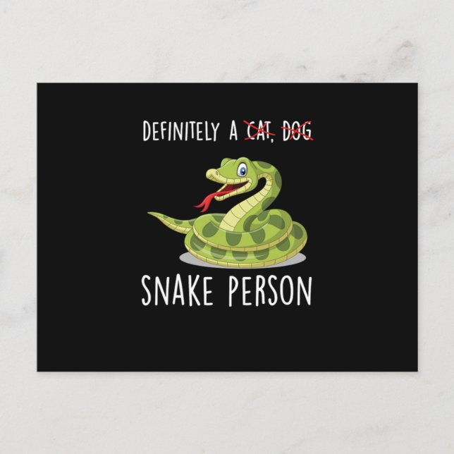 Carte Postale Un Serpent Personne Reptile Terrarium Animaux De C (Devant)