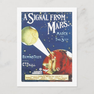 Carte Postale Un Signal De La Couverture Vintage Du Songbook Mar