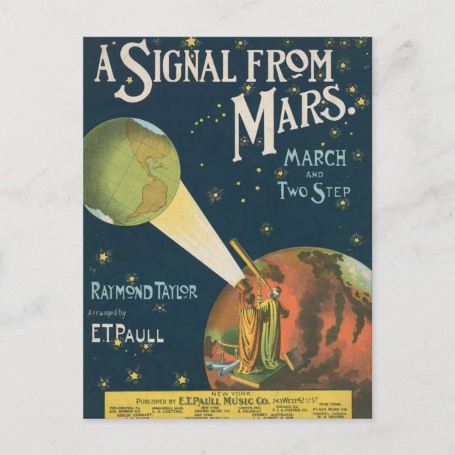 Carte Postale Un Signal De Mars (Devant)