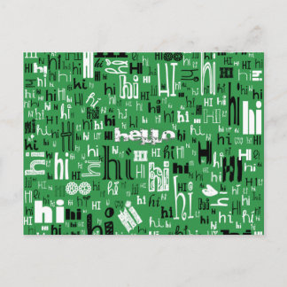 Carte Postale Un simple Hello Part Deux - Vert