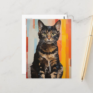 Carte Postale Un Tabby Cat Brown